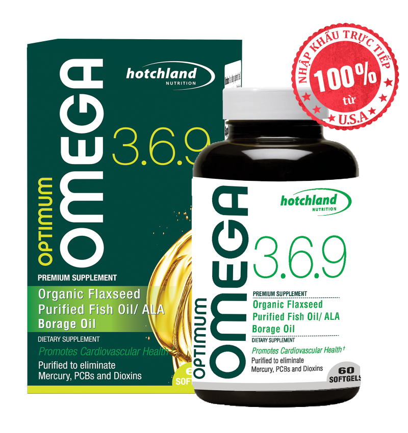  Thực Phẩm Bảo Vệ Sức Khỏe Hotchland Nutrition Optimum Omega 3 - 6 - 9 60 Viên. 