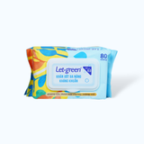 Khăn Ướt Đa Năng Kháng Khuẩn Let-Green 80 Miếng Không Mùi - KM