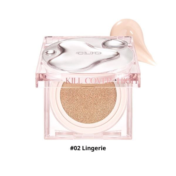  Phấn Nước Clio Hiệu Ứng Căng Bóng Kill Cover High Glow Cushion (14Gx2) - 2 Lingerie 