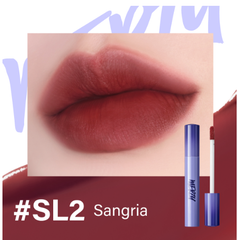  Son Kem Lì Merzy Soft Touch Lip Tint #SL2 Sangria Đỏ Rượu Vang Ánh Tím 