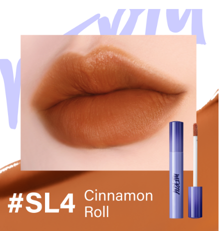 (New) Son Kem Lì Merzy Soft Touch Lip Tint #SL4 Cinnamon Roll Nâu Vàng Đất Ánh Cam 3g - DATE