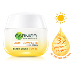  Kem Dưỡng Garnier Tinh Chất Serum Sáng Da Ban Ngày Light Complete Speed Serum Cream Spf30 50ml 