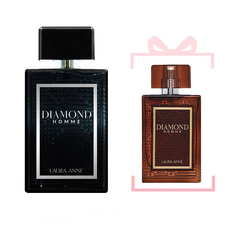  COMBO Nước Hoa Nam Laura Anne Diamond Homme Black & Brown 