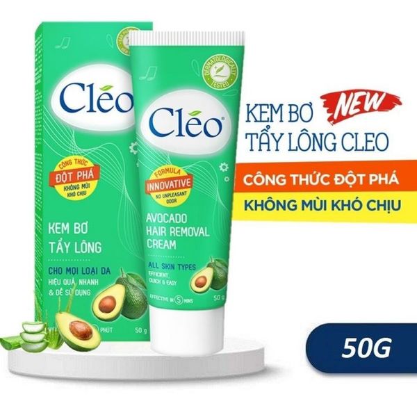 Kem Bơ Tẩy Lông Cleo Công Thức Cải Tiến 50G.