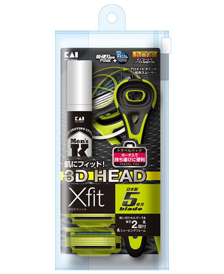  Set Dao Cạo Râu 5 Lưỡi Kép Kai (1 Thân, 2 Lưỡi, 1 Hộp Kem Cạo Râu). 