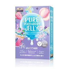  Mặt Nạ Thạch Đào Dưỡng Sáng Da Sexylook Jelly Pure Peach & Berry Jelly (Màu Tím) 28mlx3 (Hộp 3 miếng) 