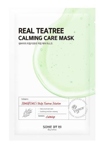  Mặt Nạ Dưỡng Da Tràm Trà Làm Dịu Da Mụn Some By Mi Real Teatree Calming Care Mask 20g 