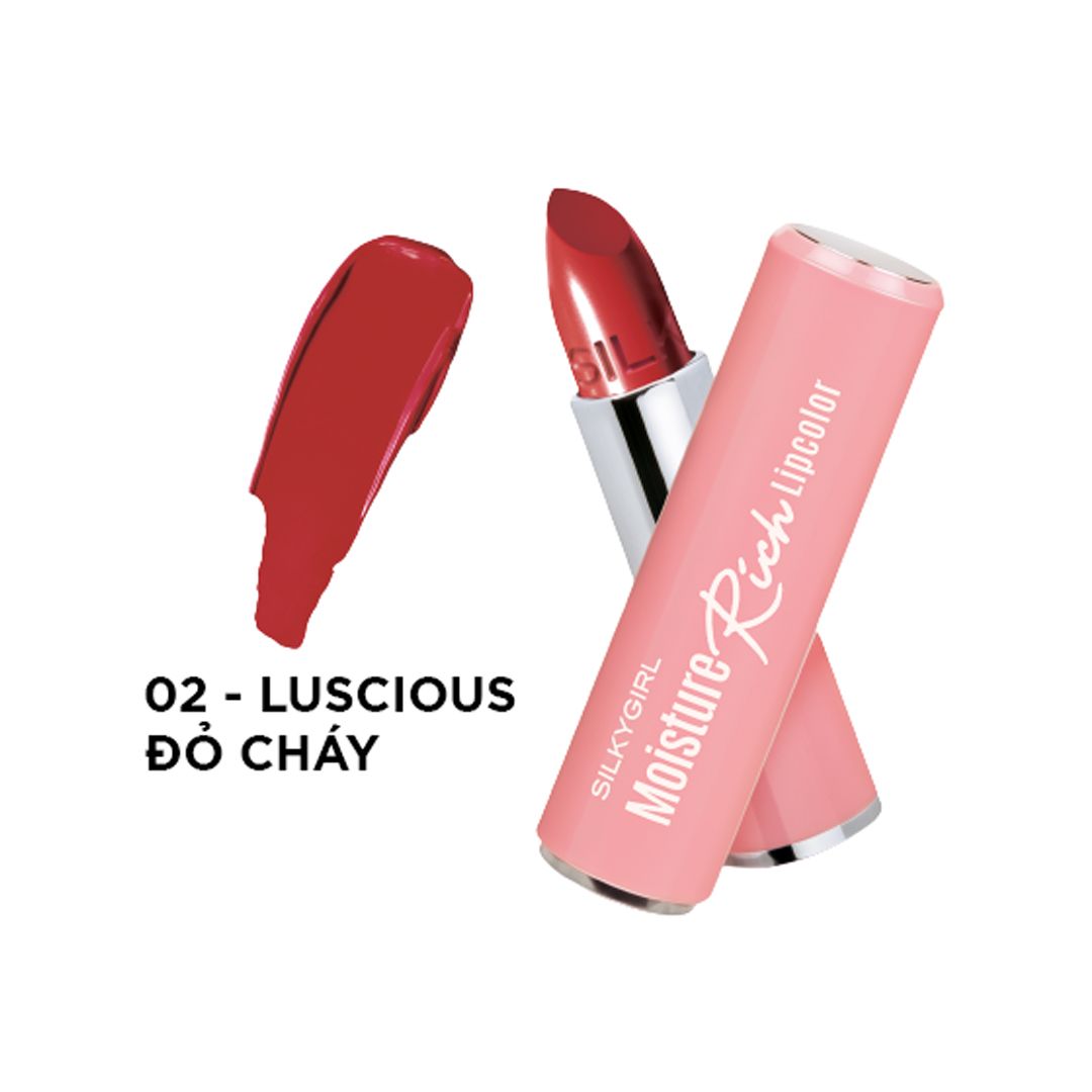  SON THỎI MÀU NHIỀU DƯỠNG SILKYGIRL MOISTURE RICH LIPCOLOR 02 LUSCIUOS 3.2G 