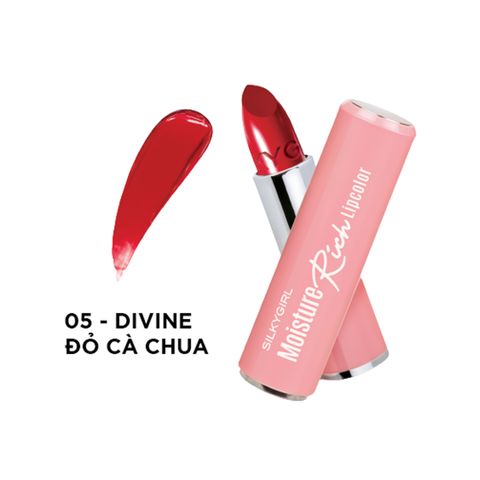  SON THỎI MÀU NHIỀU DƯỠNG SILKYGIRL MOISTURE RICH LIPCOLOR 05 DIVINE 3.2G 