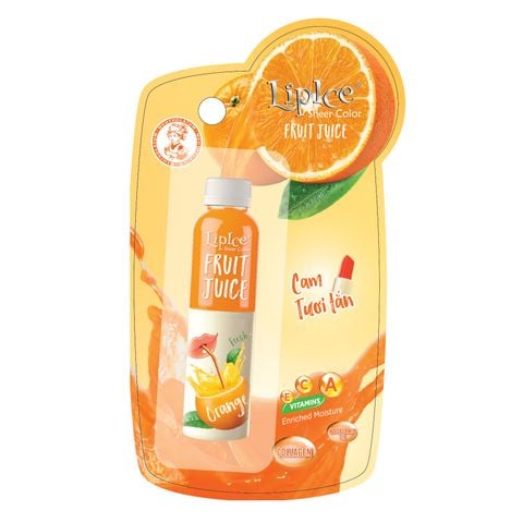  Son Dưỡng Môi Lipice Chiết Xuất Trái Cây Sheer Color Fruit Juice - Cam 4g 