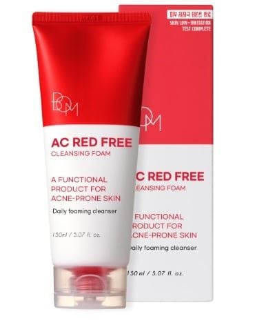  SỮA RỬA MẶT TẠO BỌT NGỪA MỤN BOM AC RED FREE CLEANSING FOAM 150ML 