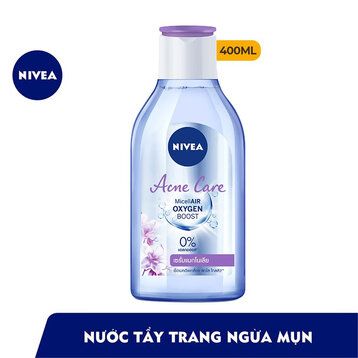  Nước Tẩy Trang Sạch Sâu Ngăn Ngừa Mụn  Nivea Acne Clear Micellair Oxygen Boost Micellar Water 400ML 