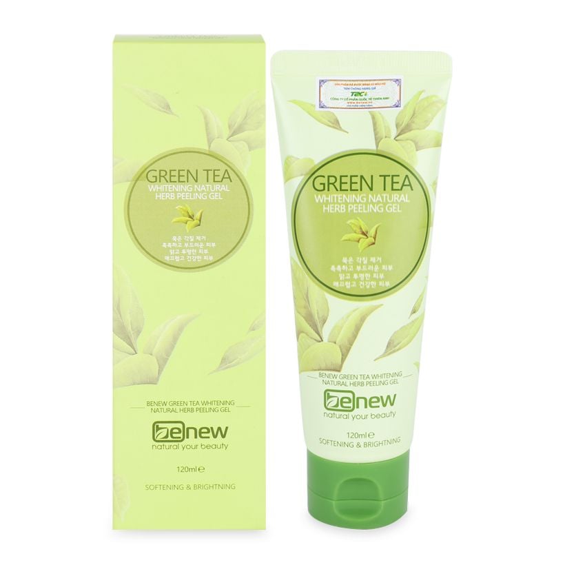  Tẩy Tế Bào Chết Chiết Xuất Trà Xanh Benew Green Tea Whitening Natural Herb Peeling Gel 120ml 