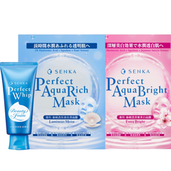  Combo Senka Sửa Rửa Mặt Tạo Bọt 120G + Mặt Nạ Dưỡng Da 21G 