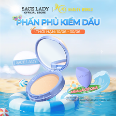  Phấn Phủ Nén Kiềm Dầu Sace Lady Lasting Waterproof Face Powder 01 10G 