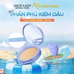  Phấn Phủ Nén Kiềm Dầu Sace Lady Lasting Waterproof Face Powder 02 10G 