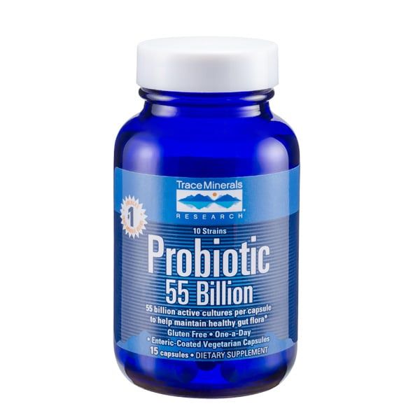  Men Vi Sinh Hỗ Trợ Tiêu Hóa Trace Mineral Probiotic 55 Billion (15 Viên) - Mỹ 