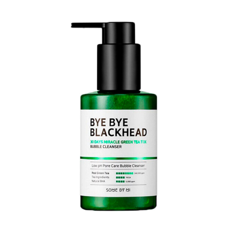  Sữa Rửa Mặt Giảm Mụn Đầu Đen Some By Mi Bye Bye Blackhead 30 Days Miracle Green Tea Tox Bubble Cleanser 120ml - DATE 