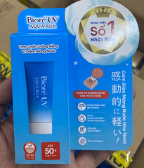  Tinh Chất Chống Nắng Màng Nước Dưỡng Ẩm Bioré Uv Aqua Rich Watery Essence Spf50+/Pa++++ 15G - KM 