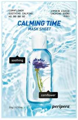  Mặt Nạ Giấy Làm Dịu Mát Da Peripera Calming Time Mask Sheet - 02 Cornflower Soothing Calming - DATE 