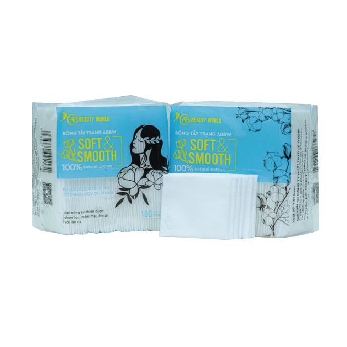 Bông Tẩy Trang Vuông Cao Cấp Abbw 100 Miếng. 