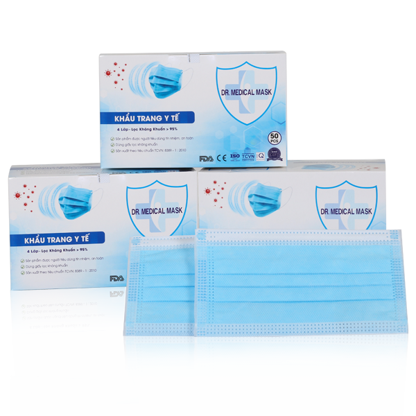  Khẩu Trang Y Tế 4 Lớp 4 Layers Face Mask - 50 Miếng. 