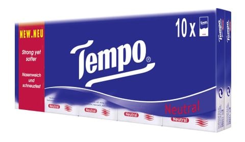  Khăn giấy bỏ túi Tempo Regular không mùi (10 gói) 