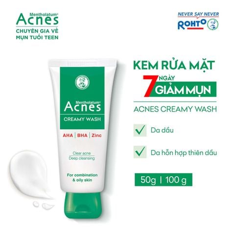  Kem rửa mặt ngăn ngừa mụn Acnes 100g 