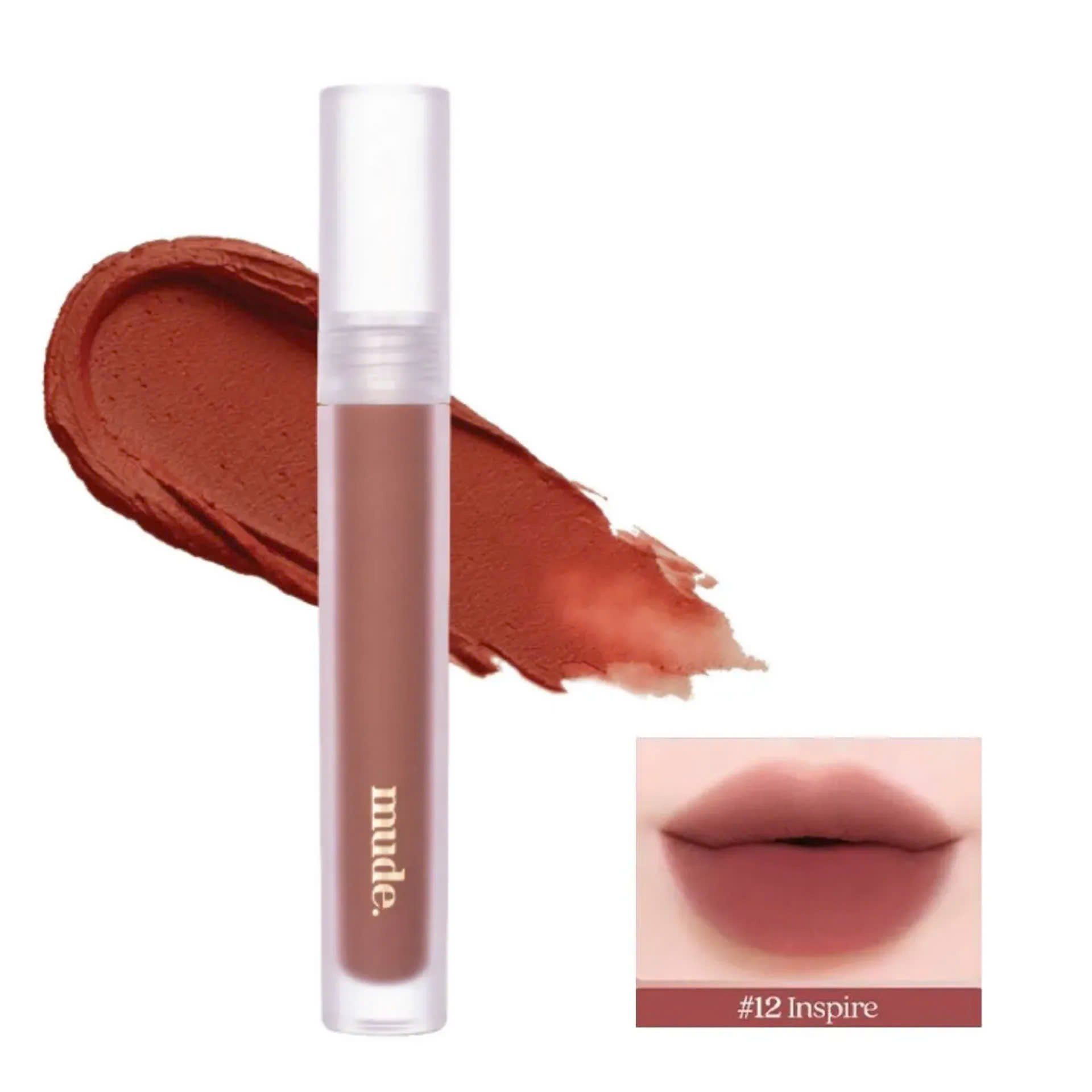 Son Môi Mude Soft Blur Tint 12 Inspire - Sắc Hồng mlbb. 