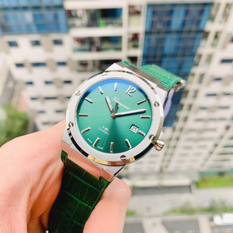  A - Salvatore Ferragamo F-80 Classics Green - SFDT00119 - Đồng Hồ Nam 