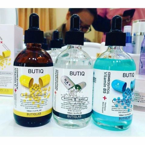  BỘ 3 SẢN PHẨM DƯỠNG DA BUTIQ SERUM H.A , VITAMIN C , VITAMIN B5 HÀN QUỐC 