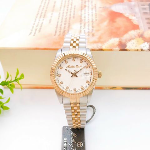  A - Mathey Tissot Rolly III Crystal White Dial Ladies D810RA - Nữ 