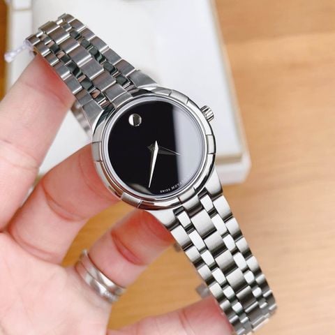  Movado 0606204 Metio Black Dial Stainless Steel ( Nữ ) 