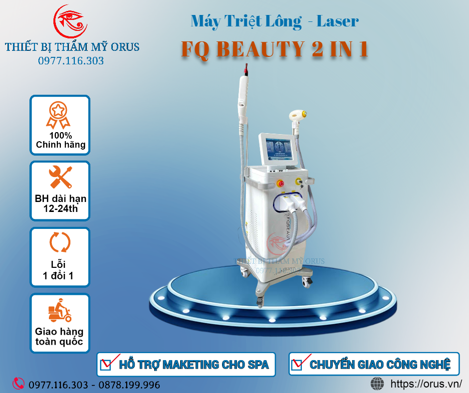MÁY TRIỆT LÔNG LASER FQ BEAUTY – ORUS.VN