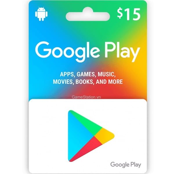 Thẻ Google Play Gift Card 15$ - US