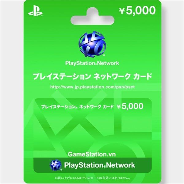 Thẻ PSN Gift Card 5000 Yen - JAPAN