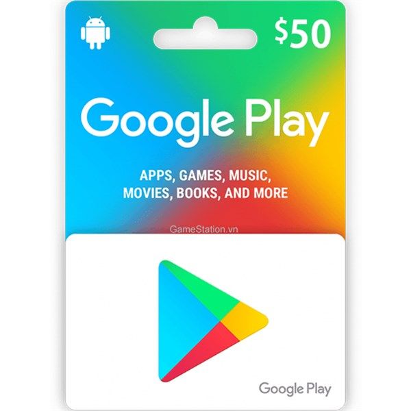 Thẻ Google Play Gift Card 50$ - US