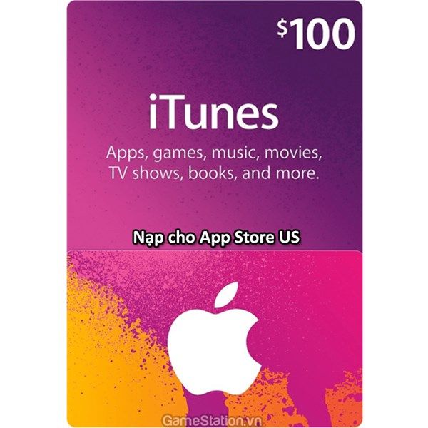 Thẻ iTunes Gift Card 100$ - US (Mã Code)