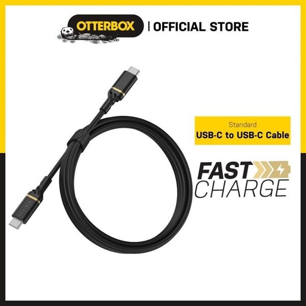 Dây sạc nhanh OtterBox Premium USB-C to C - 2 mét (màu Đen)