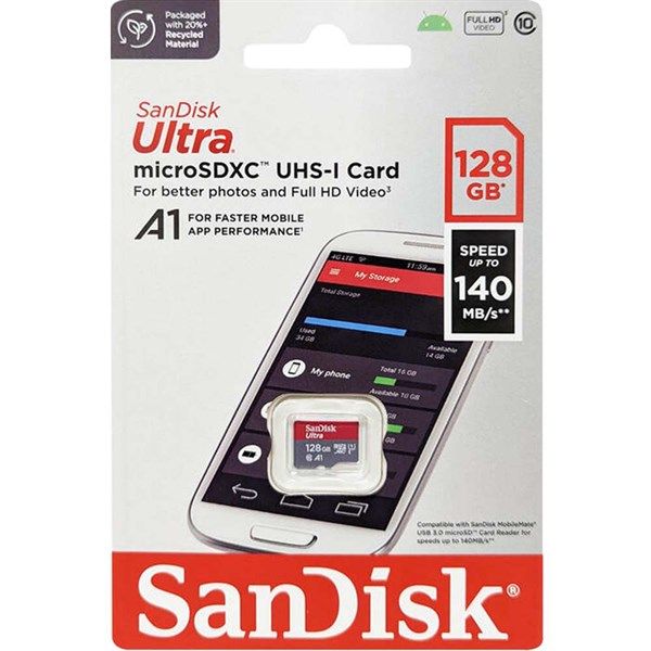 Thẻ nhớ MicroSDXC SanDisk Ultra A1 128GB 140MB/s