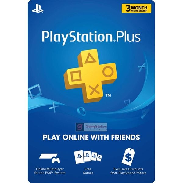 Thẻ PlayStation Plus 3 Tháng - US