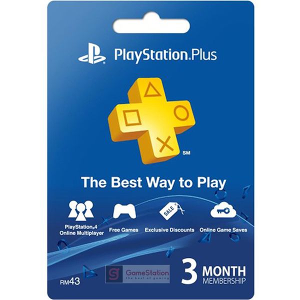 Thẻ PlayStation Plus 3 Tháng - Malaysia