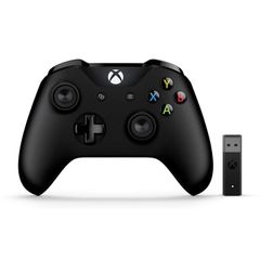 Tay Cầm Xbox One S Kèm USB Adapter Cho Win 10 - Màu Đen
