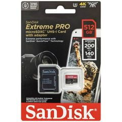 Thẻ Nhớ MicroSDXC SanDisk Extreme Pro V30 A2 512GB 200MB/s