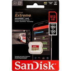 Thẻ Nhớ MicroSDXC SanDisk Extreme V30 A2 512GB 190MB/s