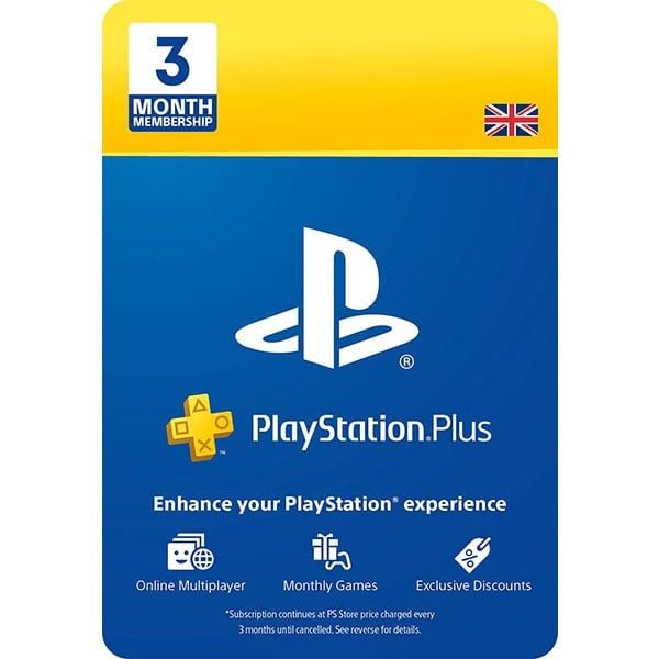 Thẻ PlayStation Plus 3 Tháng - UK