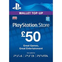 Thẻ PSN Gift Card 50 GBP - UK