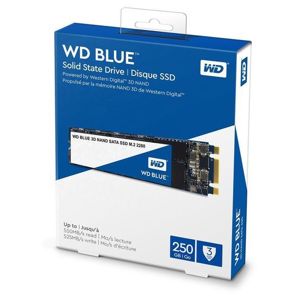 Ổ Cứng SSD WD Blue 3D NAND 250GB M.2 2280 - Hàng Nhập Khẩu