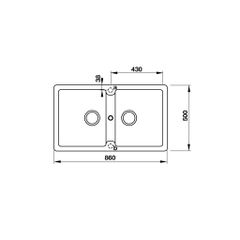 Chậu rửa bát Hafele Antonius HS-GD8650 (570.36.400)