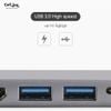 Hub chuyển đổi Type-C cho Macbook Air/ Pro/ iPad/ Surface, điện thoại 5in1 adapter to HDMI/ USB 3.0/ Ethernet LAN/ USB-C